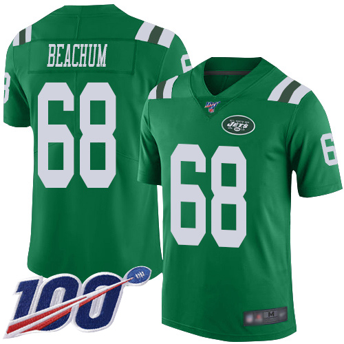 New York Jets Limited Green Men Kelvin Beachum Jersey NFL Football #68 100th Season Rush Vapor Untouchable